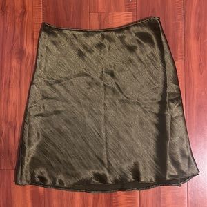 ASOS green silk mini skirt. Never worn